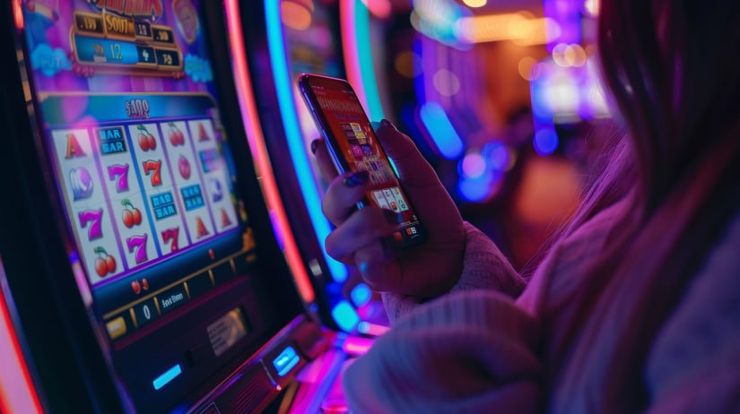 Layar live casino dengan meja baccarat dan dealer langsung